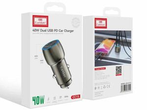 شارژر فندکی دو پورت تایپ سی 40 وات ارلدام  Earldom CC15 Dual USB PD Car Charger 40W