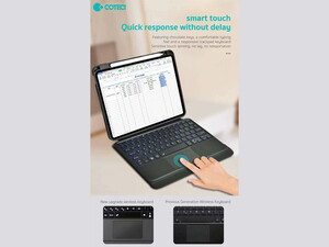 گادر کیبورددار مگنتی آیپد 10.9 و 11 اینچ کوتتسی Coteetci Magnetice Sphit Keyboard Lither Case Ipad 10.9/11 64008