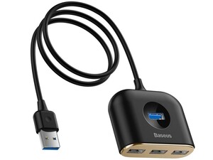 هاب یو اس بی بیسوس BASEUS SQUARE ROUND 4 in 1 USB HUB Adapter