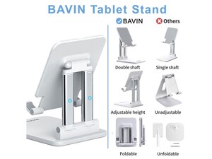 پایه نگهدارنده رومیزی تبلت باوین Bavin PS-11 Dual Tube Floding Stand