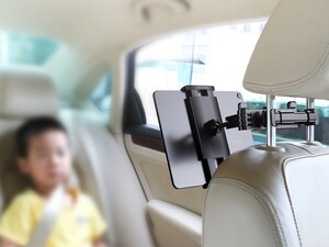 پایه نگهدارنده موبایل و تبلت صندلی عقب خودرو راک Rock Universal retractable car headrest mount دارای کیفیت ساخت بالا