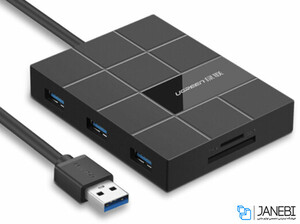 هاب یواس بی و کارتخوان یوگرین Ugreen USB 3.0 Card Reader With 3-Port Hub