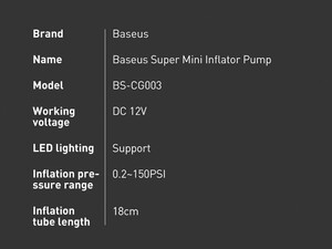 پمپ باد بیسوس Baseus Super Mini Inflator Pump CRCQ00000