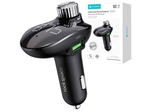 شارژر فندکی سریع و پخش کننده بلوتوث راک Rock Space Car Charger Bluetooth FM Transmiter B302 RAU0682