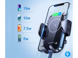 شارژر وایرلس و پایه نگهدارنده موبایل داخل خودرو جویروم Joyroom Wireless car charger holder (dashboard version) JR-ZS241