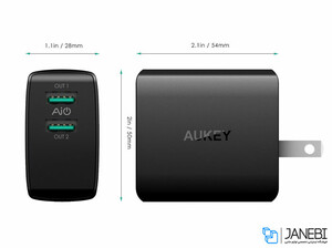 شارژر دیواری آکی Aukey PA-U42 Wall Charger