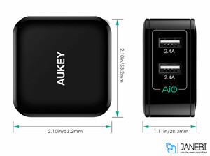 شارژر دیواری آکی Aukey PA-U38 Wall Charger