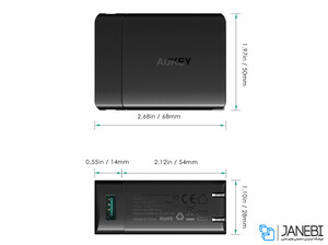 شارژر دیواری آکی Aukey PA-Y7 Wall Charger