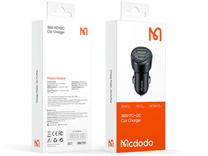 شارژر فندکی سریع تایپ سی و یو اس بی 38 وات مک دودو Mcdodo USB PD Type-C Quick Car Charger 38W CC-597