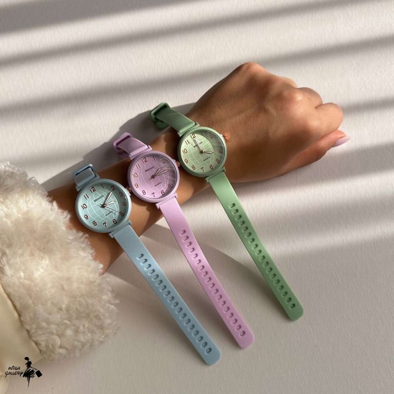 ساعت مچی بند سیلیکونی مانمیلی AB1134