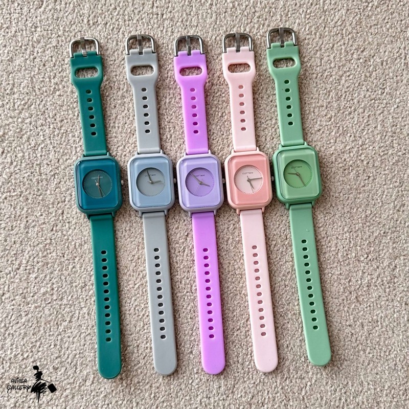 ساعت مچی بند سیلیکونی کوتانی مستطیلی AB1145