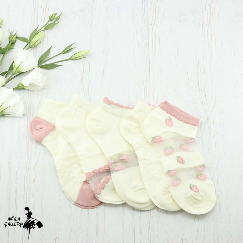 جوراب مچی توت فرنگی S9523