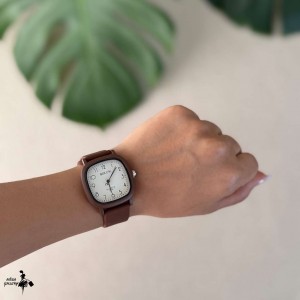 خرید ساعت مچی بند سیلیکونی بلون مربعی کوارتز AB1148