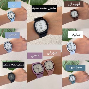 ساعت مچی بند سیلیکونی بلون مربعی کوارتز AB1148
