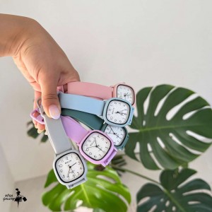 ساعت مچی بند سیلیکونی بلون مربعی کوارتز AB1148