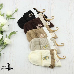 جوراب نیم ساق گلدوزیS9522