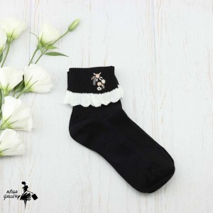 جوراب نیم ساق گلدوزیS9522