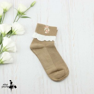 خرید جوراب نیم ساق گلدوزیS9522