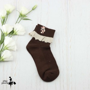 خرید جوراب نیم ساق گلدوزیS9522