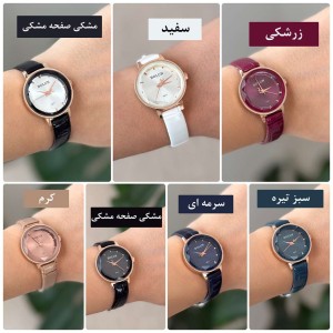 خرید ساعت مچی بند چرمی  بلون کد  AB1166