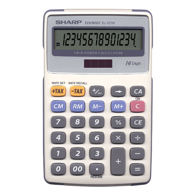 ماشین حساب رومیزی 14 رقمی شارپ Sharp EL-421M