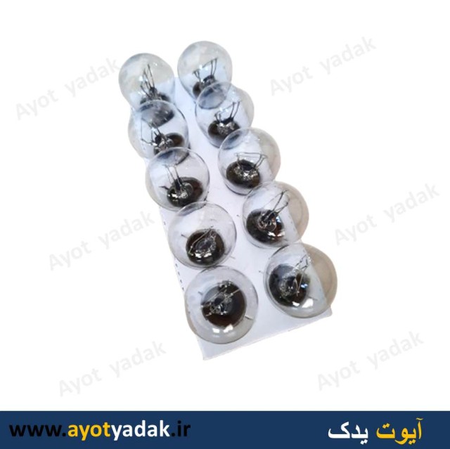 لامپ دو کنتاک درجه یک برند ALSCO ولت 12 بسته 10 عددی-ارسال رایگان-گارانتی شش ماه-قیمت عمده