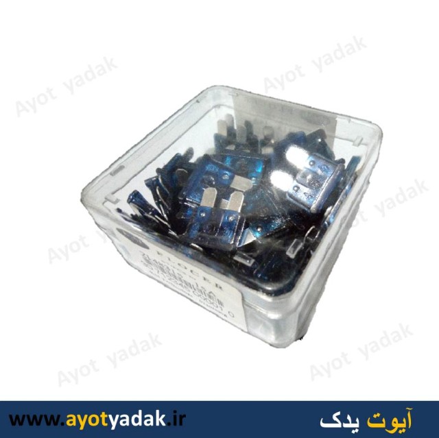 فیوز دو شاخه شیشه ای 15 آمپر ساخت چین (بسته 50 عددی)
