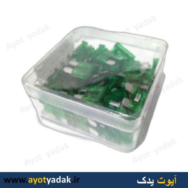 فیوز دو شاخه شیشه ای 30 آمپر ساخت چین (بسته 50 عددی)