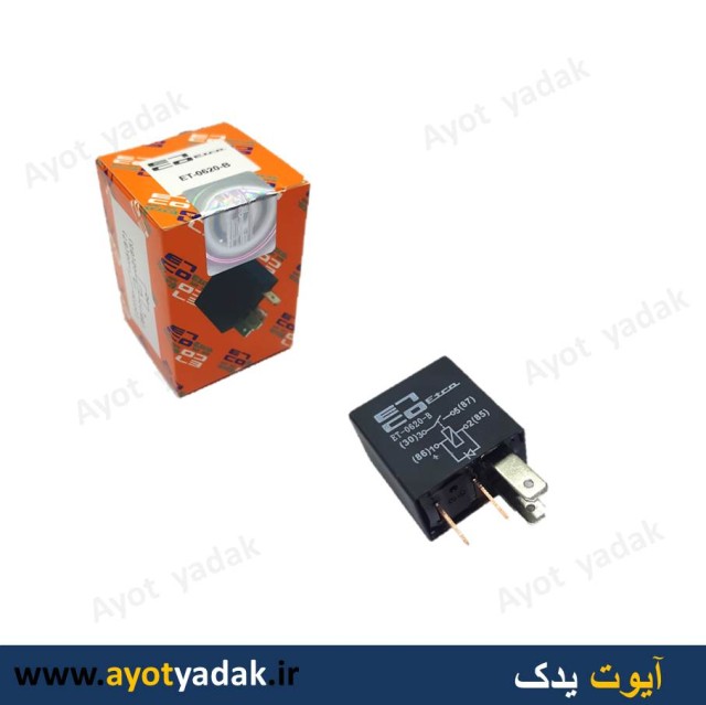 رله چهار فیش مشکی کتابی میکرو پژو رانا و مولتی پلکس برند اتکو شرکتی