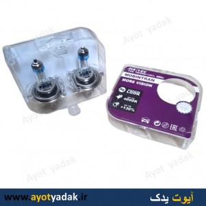 لامپ H4 افزایشی 130 % پلاتینیوم حرفه ای  ولتاژ استاندارد   دو رنگ نور پایین استاندارد نور بالا یخی ( یک جفت کامل ) -ارسال رایگان-گارانتی شش ماه-قیمت عمده