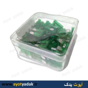 فیوز دو شاخه شیشه ای 30 آمپر ساخت چین (بسته 50 عددی)
