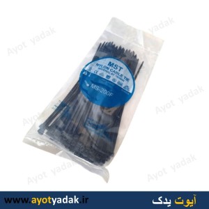 بست کمربندی 20 سانت مشکی جنس خوب  ( بسته 100 عددی ) -ارسال رایگان-گارانتی شش ماه-قیمت عمده