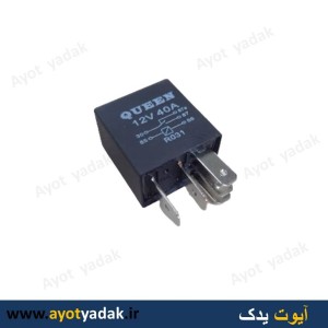 رله کتابی مشکی پنج  فیش QUEEN -ارسال رایگان-گارانتی شش ماه-قیمت عمده