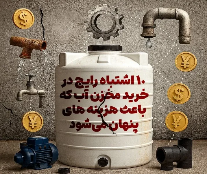 ۱۰ اشتباه رایج در خرید مخزن آب که باعث هزینه‌های پنهان می‌شود