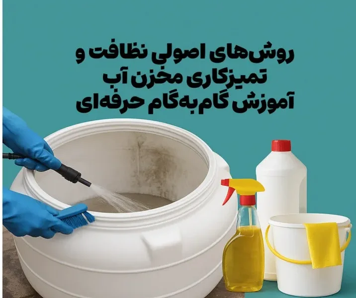 روش‌های اصولی نظافت و تمیزکاری مخزن آب | آموزش گام‌به‌گام حرفه‌ای