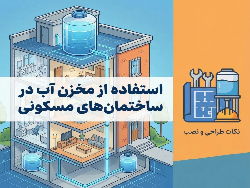 استفاده از مخزن آب در ساختمان‌های مسکونی | نکات طراحی و نصب