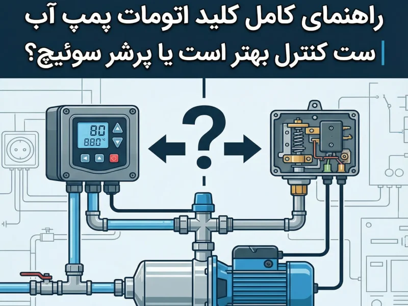 راهنمای کامل کلید اتومات پمپ آب | ست کنترل بهتر است یا پرشر سوئیچ؟