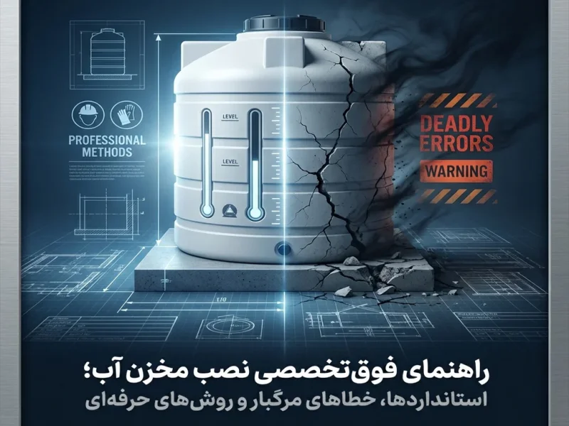 راهنمای تخصصی نصب مخزن آب؛ استانداردها، خطاها و روش‌های حرفه‌ای