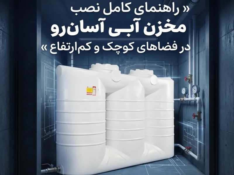 راهنمای کامل نصب مخزن آب کتابی آسان‌رو در فضاهای کوچک و کم‌ارتفاع