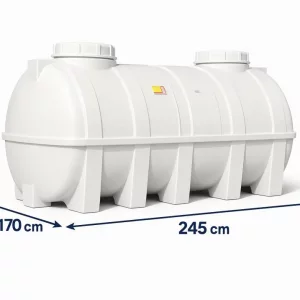 ابعاد مخزن 5000 لیتری سه لایه افقی