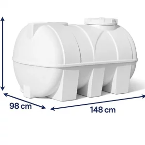 مخزن 1000 لیتری تک لایه افقی