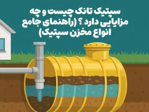 سپتیک تانک چیست و چه مزایایی دارد ؟ (راهنمای جامع انواع مخزن سپتیک)
