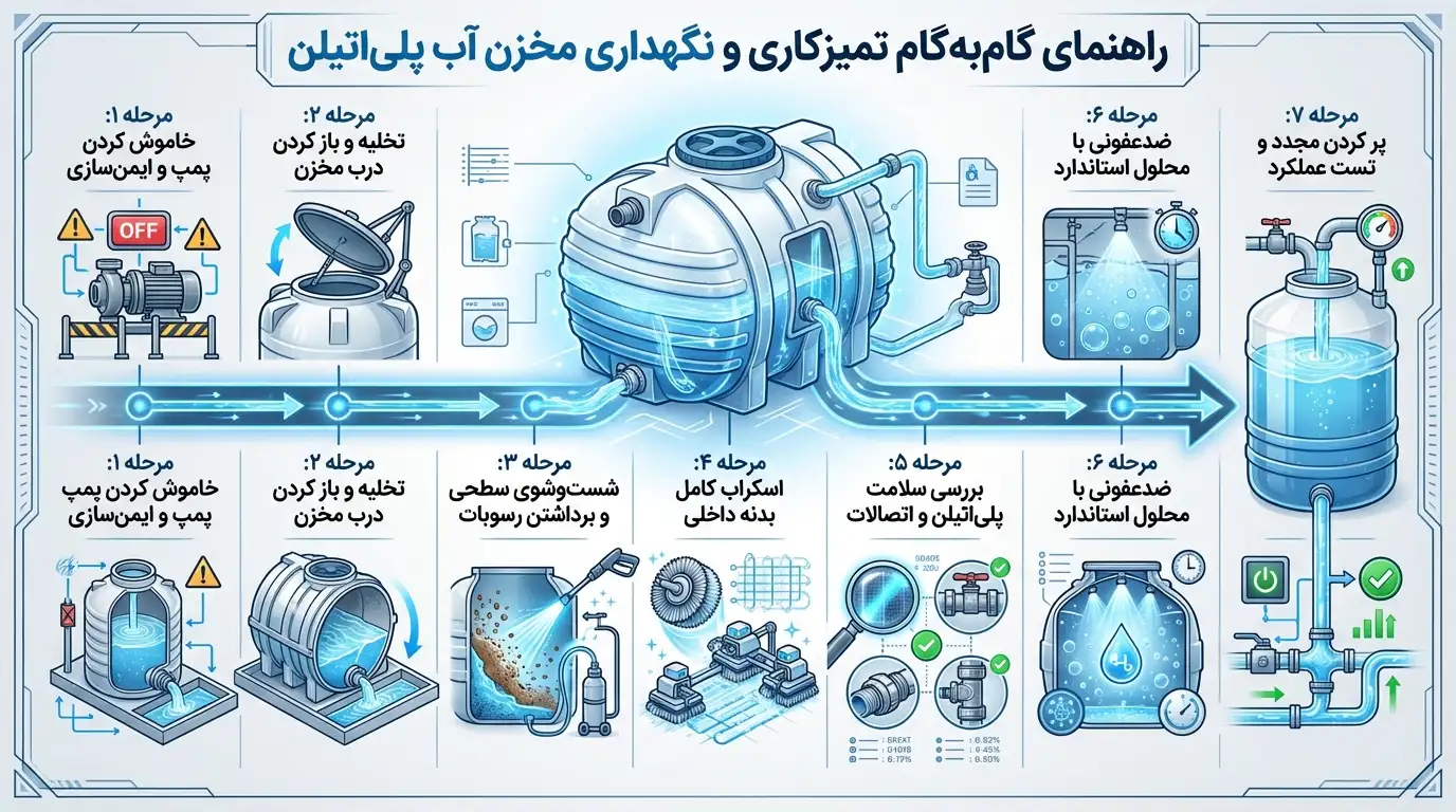  سرویس دوره&zwnj;ای مخزن آب