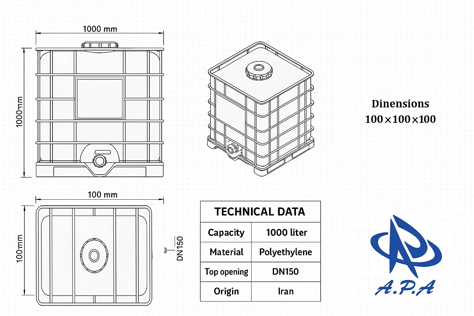 دیتاشیت مخزن IBC