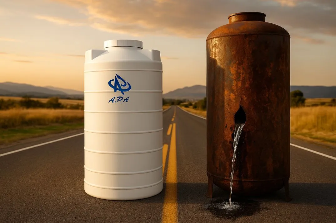 مخزن فلزی و پلی اتیلن