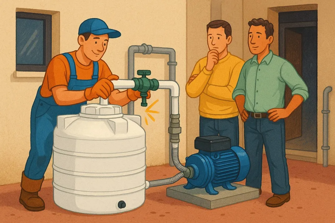 نصب مخزن در ساختمان