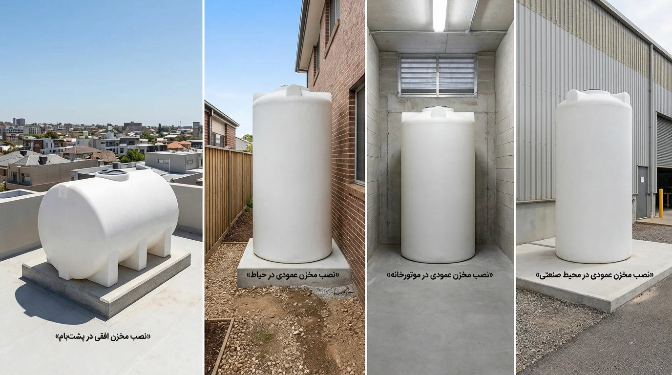 نصب اصولی مخزن آب