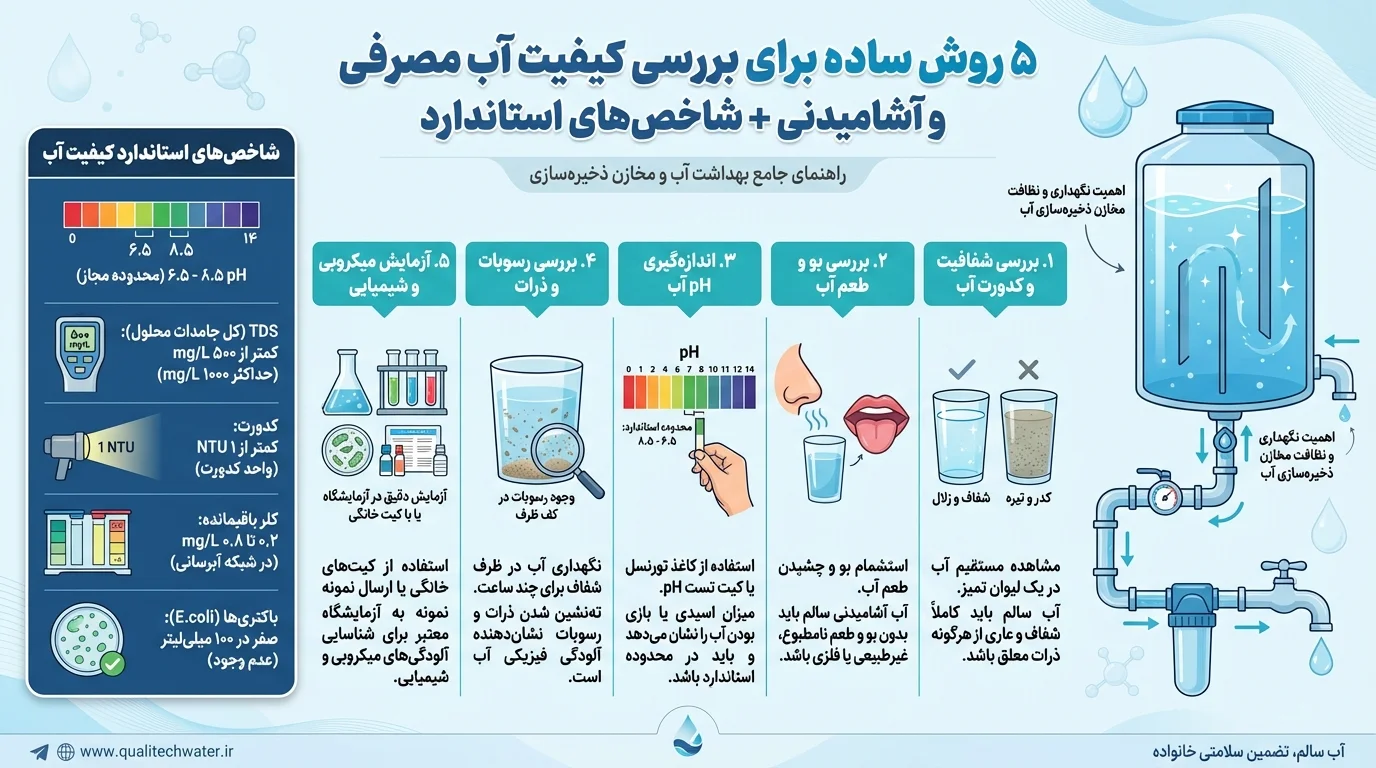 تست کیفیت های آب 