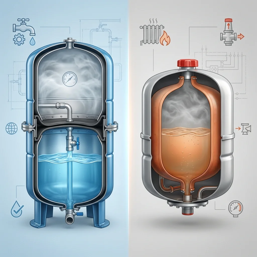 مخزن تحت فشار منبع انبساط؛ تفاوتها، مزایا و راهنمای انتخاب