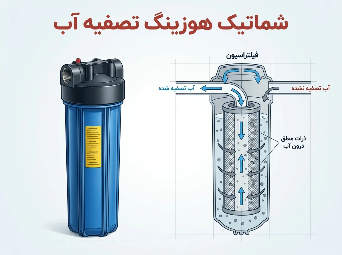 هوزینگ پیش&zwnj;تصفیه آب 